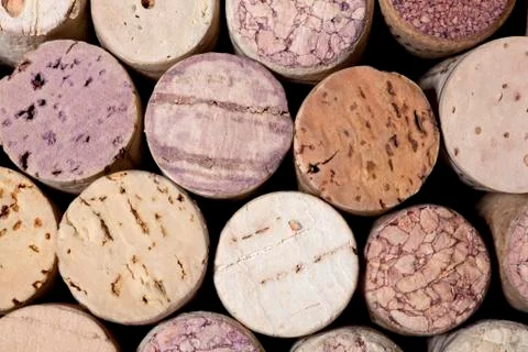 Wine corks stack Stock Photos
