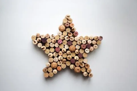 Wine corks star Stock Photos