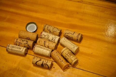 Wine Corks on the table 写真素材