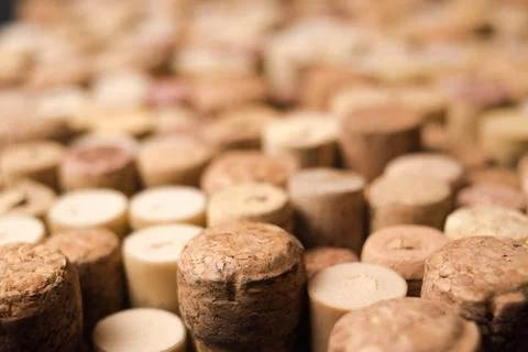 Wine corks texture background. Winery material texture Stock Photos