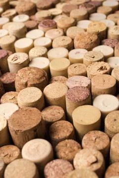 Wine corks texture background. Winery material texture Stock Photos