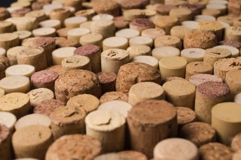 Wine corks texture background. Winery material texture Stock Photos