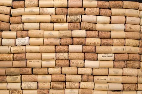 Wine corks texture background. Winery material texture Stock Photos