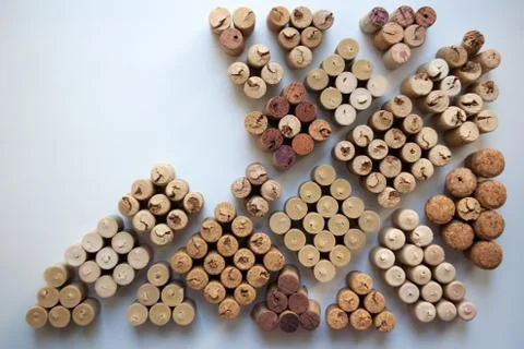 Wine corks tiles background Stock Photos