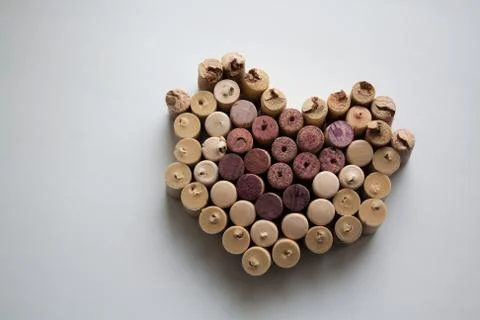 Wine corks valentine Stock Photos