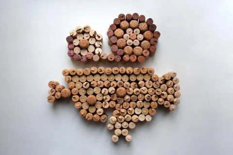 Wine corks video camera composition Stock Photos