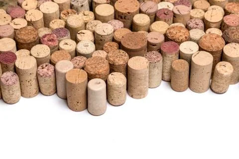 Wine corks on white Stock Photos