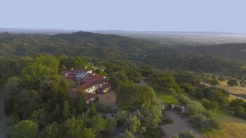 Wine Country Mansion Home Estate Property Overview Shiloh Terrace Drone Stock Footage