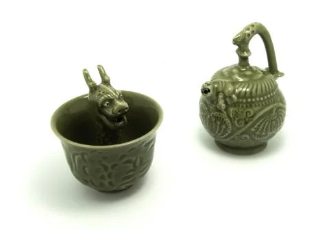 Wine cup and pot Stock Photos