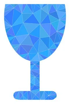 Wine Cup Triangle Mocaic Icon Stock Illustration