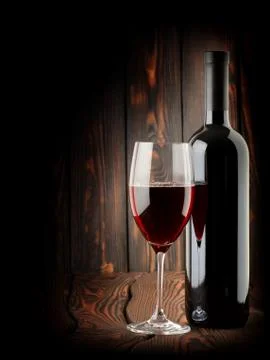 Wine on a dark background Foto stock