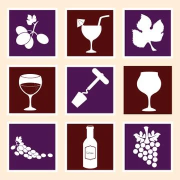 Wine design over beige background vector illustration Ilustração Stock