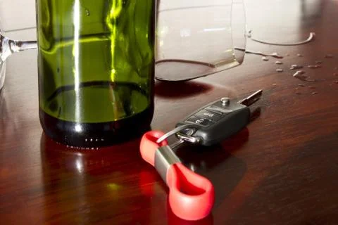 Wine drinking driver Stock Photos