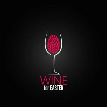 Wine easter design background Stock Illustration