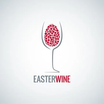 Wine easter egg design vector background Stock Illustration