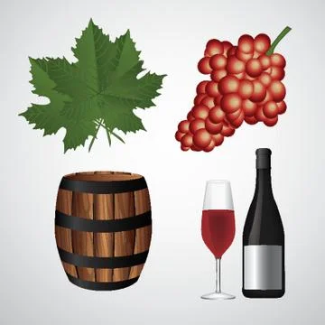 Wine Elements Illustrazione stock
