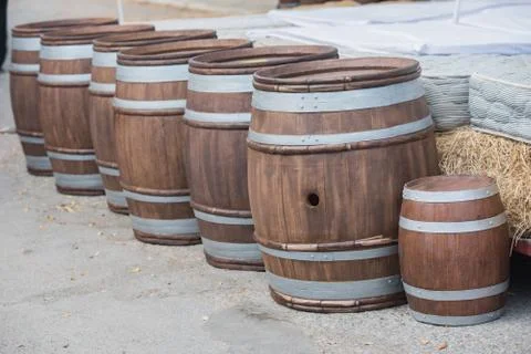 Wine fermentation tanks Stock Photos
