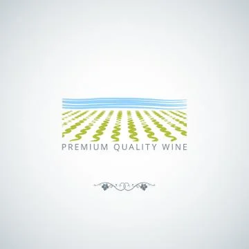 Wine field background Stock Illustration