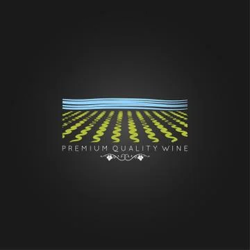 Wine field design background Stock Illustration