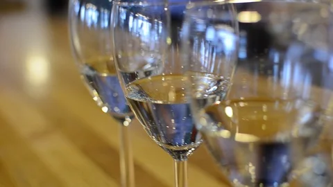 Wine Glases on the bar Видео 91241350