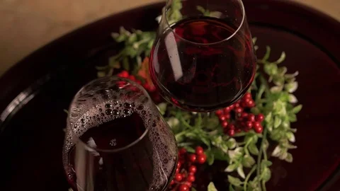 Wine in the glass - 4K Stock Footage 74578061