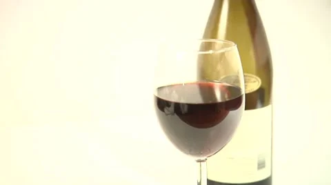 Wine Glass and Bottle Dolly Shot Video stock 8562953