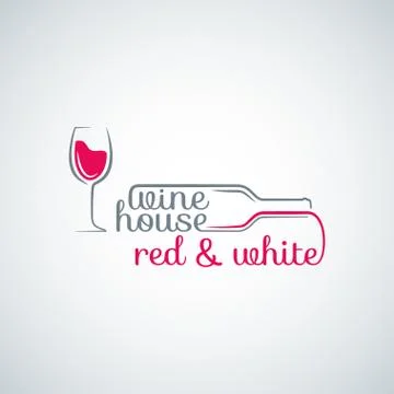 Wine glass bottle background Stock Illustration
