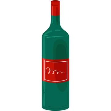Wine glass bottle vector icon isolated design 库存插图