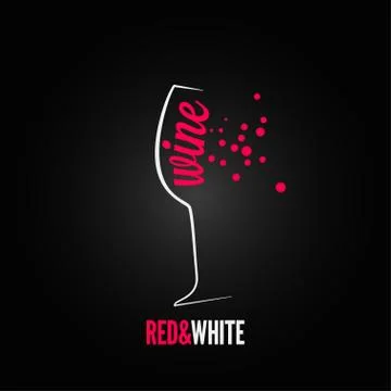 Wine glass bubbles splash menu background Stock Illustration