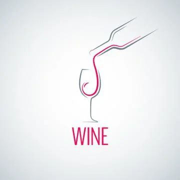 Wine glass concept menu background Stock Illustration