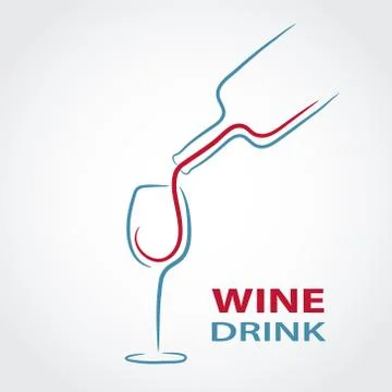 Wine glass concept menu design, stock vector illustration Stock-Illustration