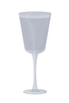A wine glass empty vector illustration on white background Stock Illustration