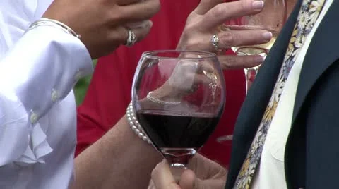 Wine glass in hand Video stock 10911285
