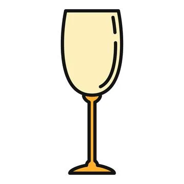 Wine glass icon flat vector illustration for beverages Stock Illustration