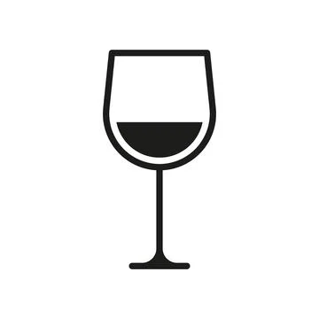 Wine glass icon vector design templates simple and modern Stock Illustration