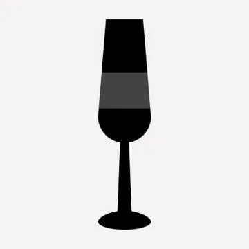 Wine glass icon vector on white background. wine glass and bottle symbol illu Stock Illustration