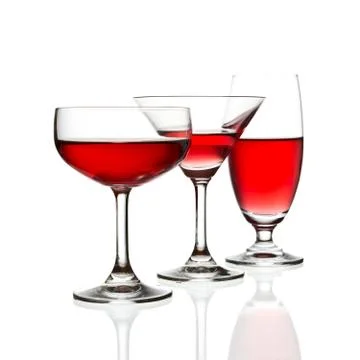 Wine glass isolated Stock Photos
