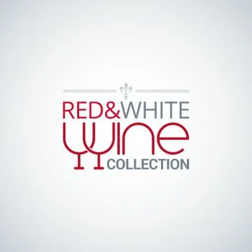 Wine glass label design vector background Stock Illustration