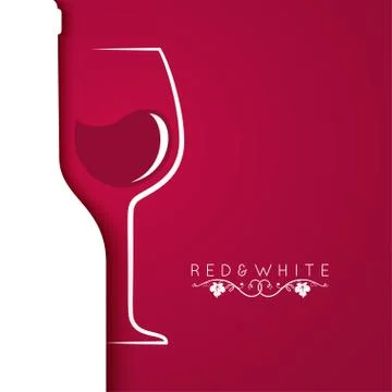 Wine glass logo menu design background Stock Illustration