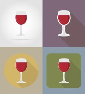 Wine glass objects and equipment for the food vector illustration Stock Illustration