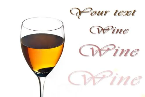 Wine in glass. Stock Photos