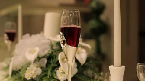 Wine Glass Roll Focus Stock Footage 11392126