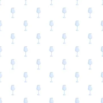 Wine glass seamless pattern on white background Stock Illustration
