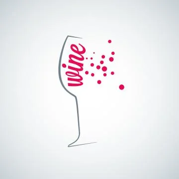 Wine glass splash menu background Stock Illustration