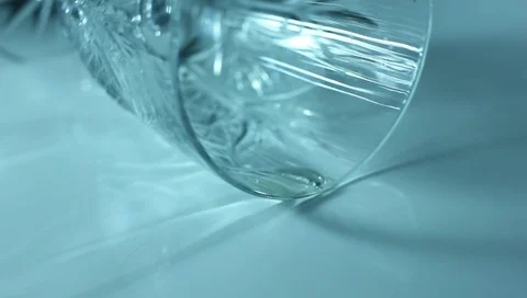 Wine glass on the table in motion, a drop of wine close up 스톡 동영상 89464139