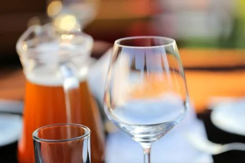 Wine glass on the table Photos