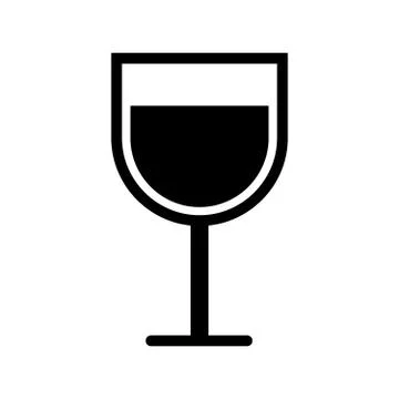 Wine glass. Vector icon Stock Illustration