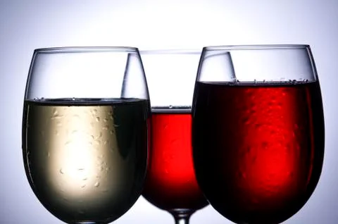 Wine glasses in backlight Stock Photos
