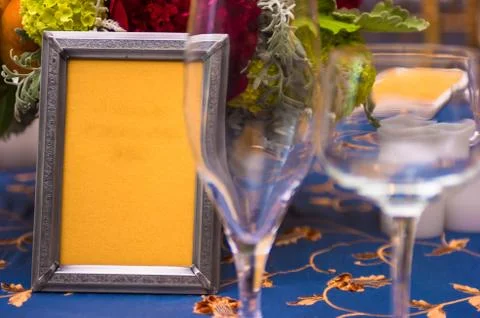 Wine glasses at a buffet Stock Photos