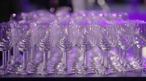 Wine glasses at classy event Stock Footage 37115407